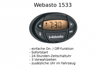 Standheizung Zuheizer Einbausatz Webasto Uhr 1533 für VW T5.2 7E Climatronic