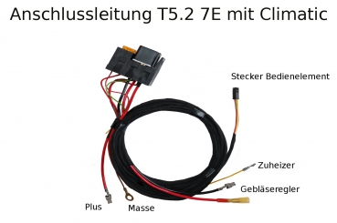 Umrüstsatz Zuheizer zur Standheizung für VW T5.2 7E ab 2010 optional mit Webasto MultiControl Car