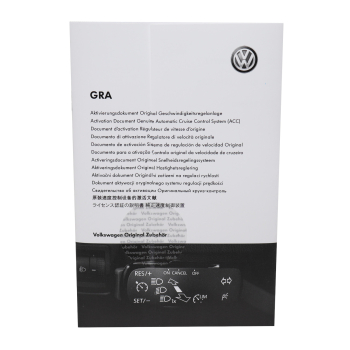 Volkswagen Aktivierungsdokument SWAP für Tempomat GRA im VW Golf 7