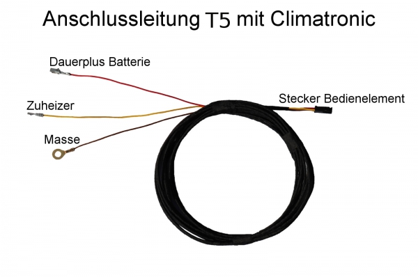 Standheizung Zuheizer Einbausatz Webasto Uhr 1533 für VW T5.2 7E Climatronic