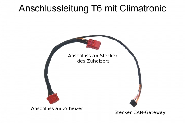 Plug&Play Umrüstsatz Standheizung Zuheizer Webasto 1533 für VW T6 Climatronic