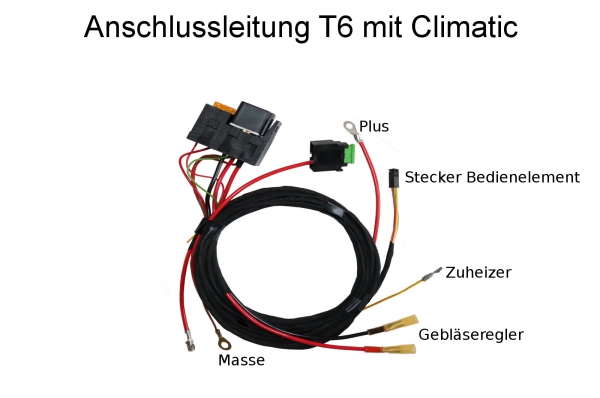 Standheizung Zuheizer Umrüstsatz Webasto MultiControl SW für VW T6 7E Climatic