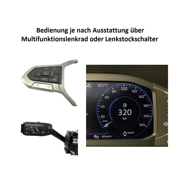 Tempomat GRA Nachrüstsatz für VW T6.1 ab Modelljahr 2020