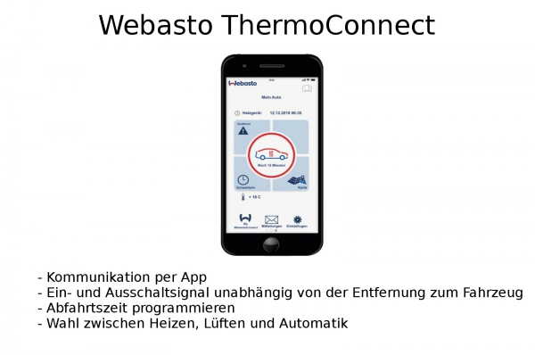Standheizung Zuheizer mit Webasto ThermoConnect für VW T6 7E Climatronic