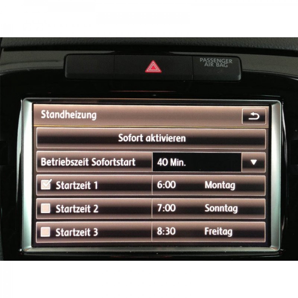 Umrüstsatz vom Zuheizer zur Standheizung für VW Touareg 7P mit LTE APP Steuerung